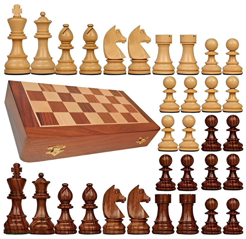 full item chess set display