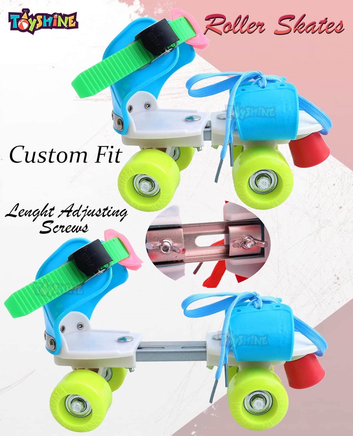 Toyshine Durable Baby Skates for Kids Boys Girls, Adjustable Skating adjusting manual