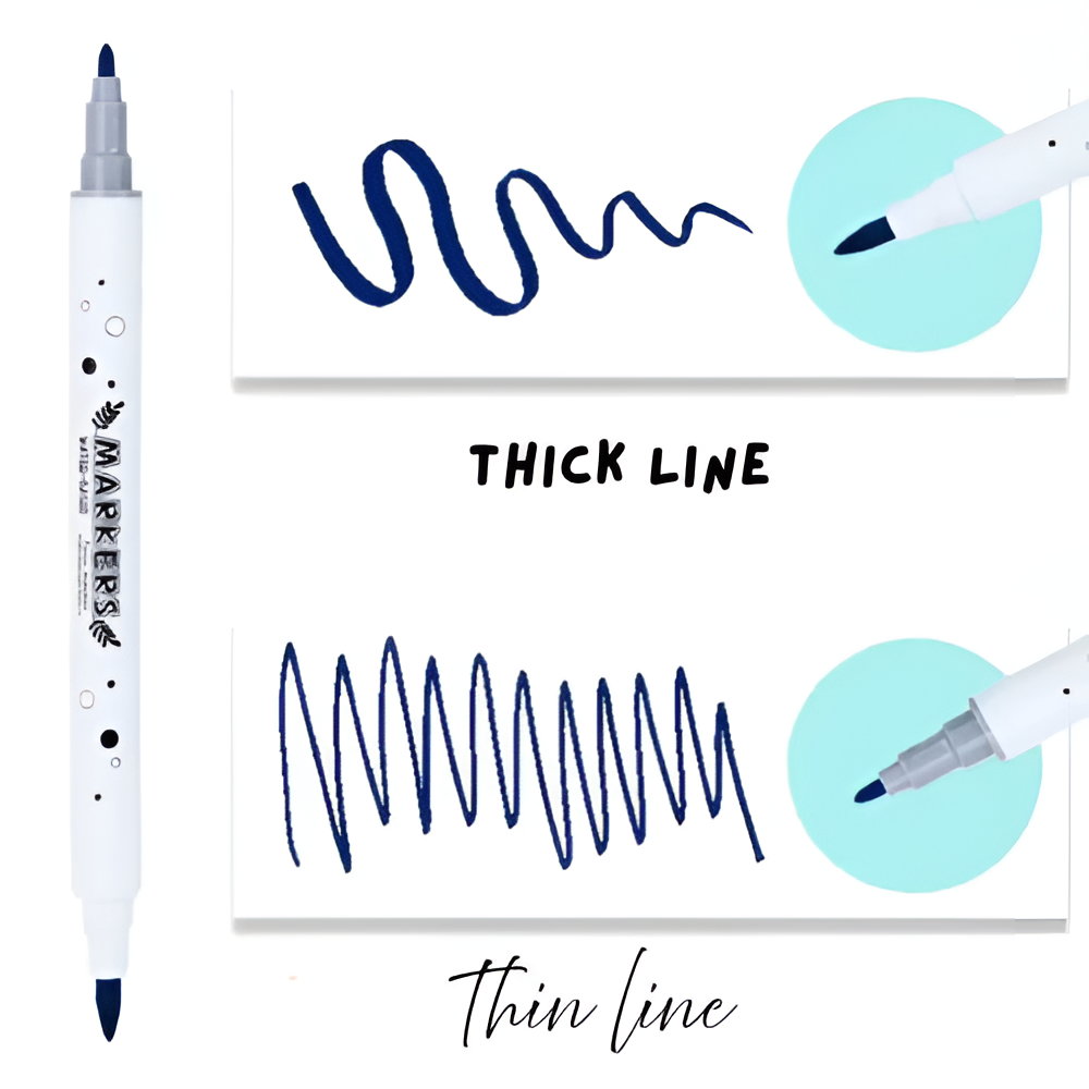 YaLong Water-Based colour Markers writing style